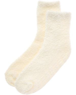 Haute Dreamz 3pc Velour Plush Pyjama With Cosy Socks - Natural
