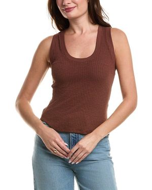 Project Social T Suki Scoop Neck Rib Tank - Blue