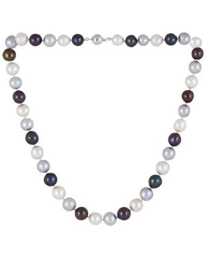 Splendid 9-12Mm Pearl Plated Necklace - Metallic