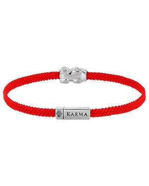Karma and Luck Plated Magnetic Bracelet - Red