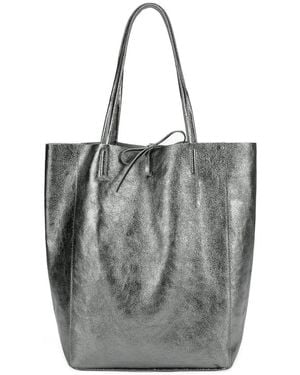 Tiffany & Fred Paris Leather Tote - Grey