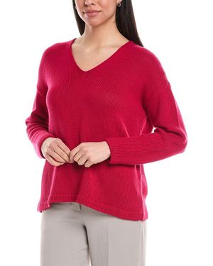 Eileen Fisher V-Neck Pullover - Red