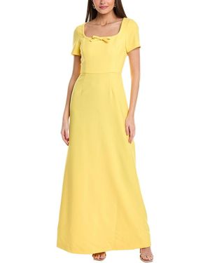 Carolina Herrera Square Neck Gown - Yellow