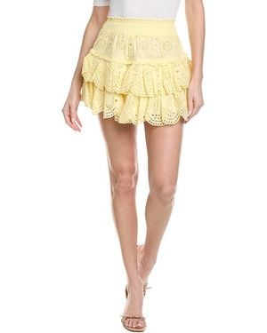 LoveShackFancy Loveshackfancy Shailo Skirt - Yellow