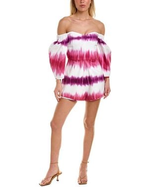 AMUR Ariadne Off-Shoulder Romper - Red