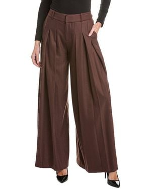 Alice + Olivia Simon Wide Leg Pleated Trouser - Pink