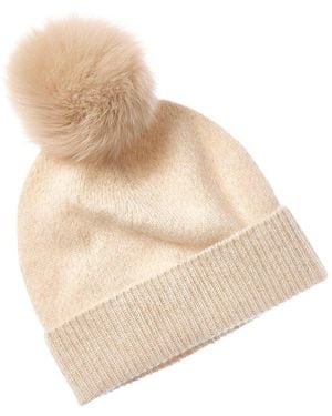 Sofiacashmere Sofiacashmere Marl Cashmere Hat - Natural