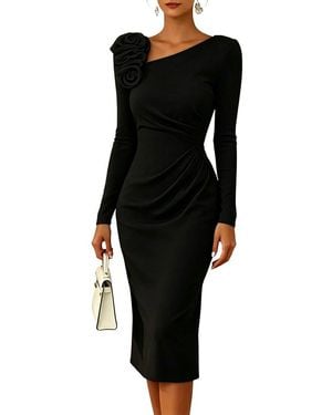 Tedora Midi Dress - Black