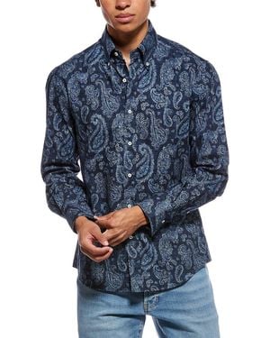 Brunello Cucinelli Printed Shirt - Blue