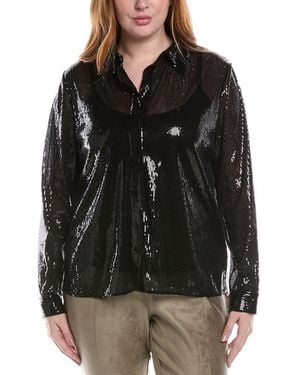 Michael Kors Collection Sequin Hansen Shirt - Black