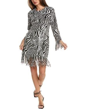Michael Kors Sequin Fringe Shift Dress - White