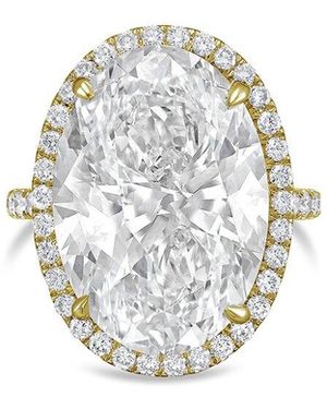 Diana M. Jewels Diana M. 18K 16.00 Ct. Tw. Lab-Grown Diamond Halo Ring - White