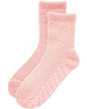 Haute Dreamz 3Pc Velour Plush Pyjama With Cosy Socks - Pink