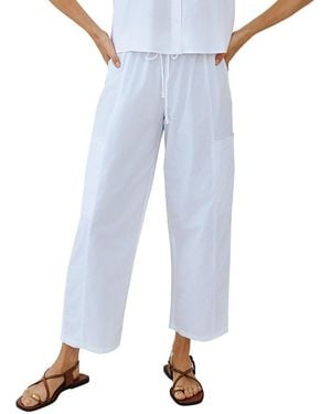 Bella Dahl Side Pocket Seamed Relaxed Fit Pant - Blue