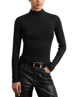 Reiss Polly Woven Top - Black