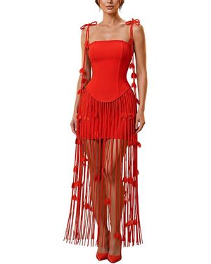 Amanda Royal Maxi Dress - Red