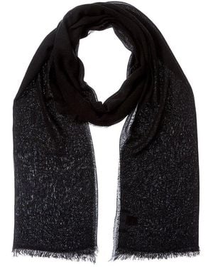 Bruno Magli Cashmere-Blend Crinkle Scarf - Black