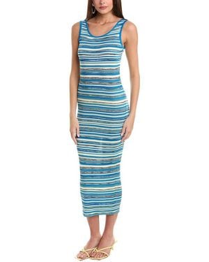 Missoni Ribbed Knit Maxi Dress - Blue