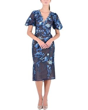 Marchesa Midi Dress - Blue