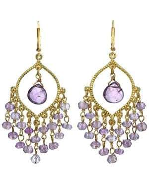 Rachel Reinhardt Jewelry 14k Over Silver Amethyst Earrings - Metallic