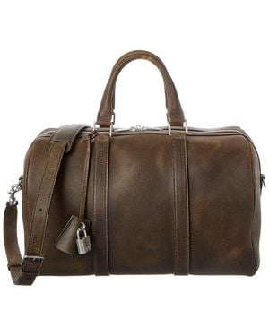Celine Triomphe Large Canvas & Leather Tote - Brown