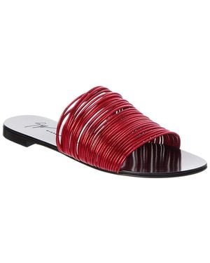 Giuseppe Zanotti Clio Leather Sandal - Red