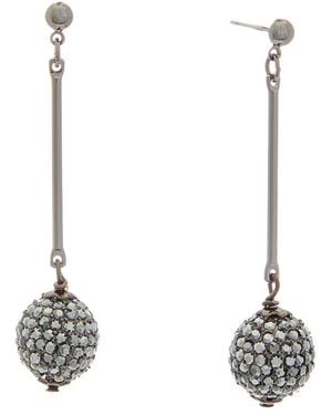 Kenneth Jay Lane Dangle Earrings - White