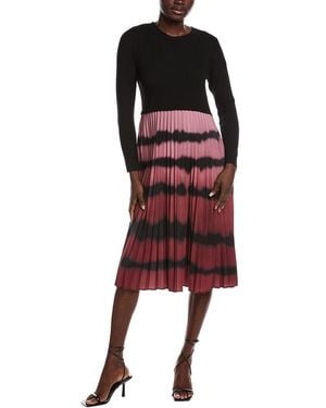 Nanette Lepore Pleated Midi Dress - Red