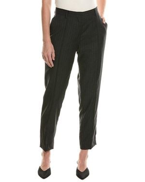 Officine Generale Officine Generale Roxane Pinstripe Wool Pant - Black