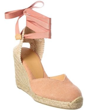 Castañer Castaner Chiara Cotton Wedge Sandal - Pink
