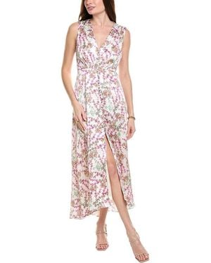 Saloni Silk Maxi Dress - Pink