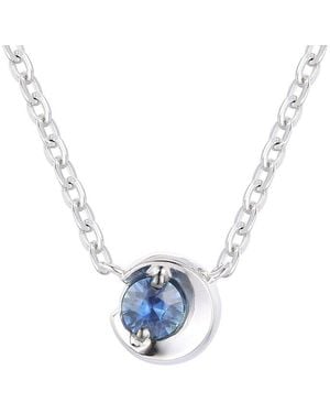 Gregg Ruth 18K 0.23 Ct. Tw. Sapphire Half Moon Pendant - Blue