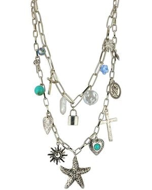 Chloe and Madison Jewellery Plated Necklace - Metallic