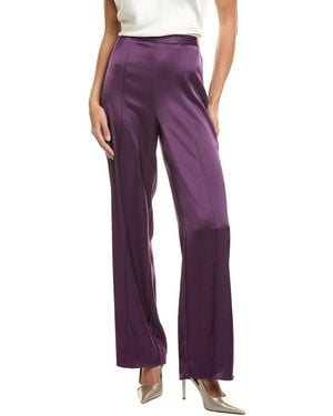 St. John Liquid Satin Straight Pant - Purple