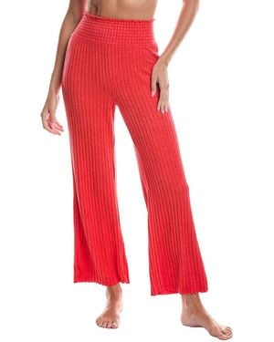 Z Supply Dawn Smocked Rib Pant - Red