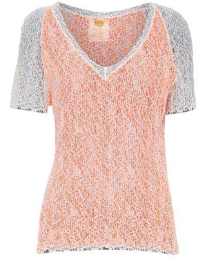 CHANEL Sheer Lace Layered Top, Size Fr (Authentic Pre-Loved) - Pink
