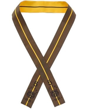 Fendi Wrappy Silk Neck Bow - Metallic