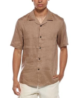 Theory Daze Precise Linen Shirt - Brown