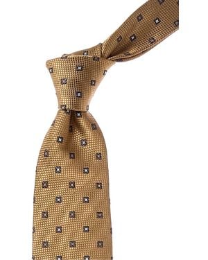 Brunello Cucinelli Squared Silk Tie - Metallic
