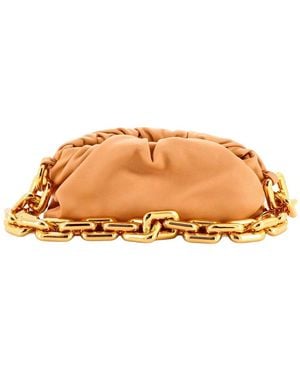 Bottega Veneta Sheep Leather The Chain Pouch Leather Teen (Authentic Pre-Loved) - Orange