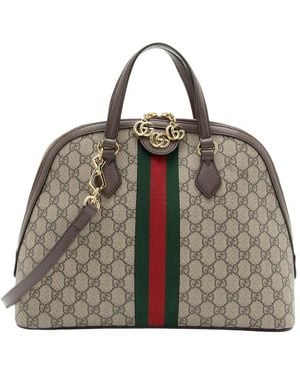 Gucci GG Supreme Ophidia Dome Satchel (authentic Pre-loved) - Brown