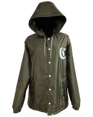 Celine Logo-print Hooded Jacket (authentic Pre-loved) - Green