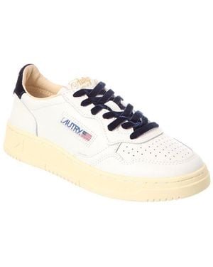 Autry Medalist Leather & Velvet Sneaker - Blue