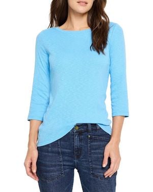 NIC+ZOE 3/4-Sleeve Boat T-Shirt - Blue