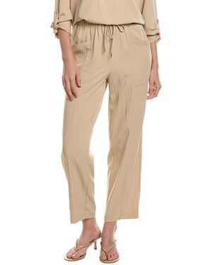 Anne Klein Pull-On Pocket Straight Ankle Pant - Natural
