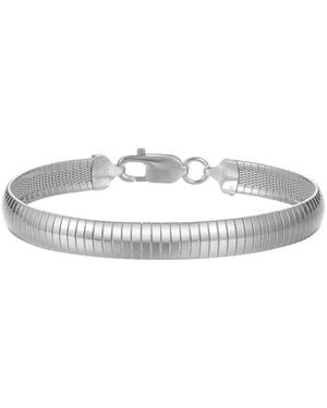 Rachel Glauber Plated Snake Bracelet - White