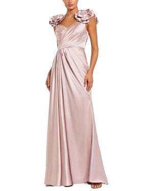 Mac Duggal 3D Flower Long Dress - Pink