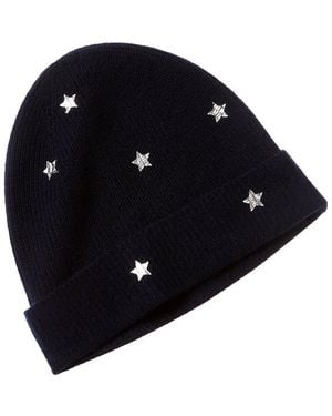 Brodie Cashmere Shiny Star Cashmere Beanie - Blue