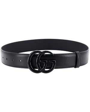 Gucci GG Marmont Belt Leather Extra Wide (authentic Pre-loved) - Black
