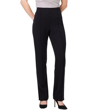 NIC+ZOE Avenue Side Slit Straight Pant - Blue